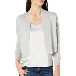Calvin Klein Light Grey Sparkle Cropped Cardigan